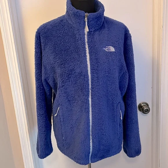THE NORTH FACE Purple Sherpa Fleece, Full Zip Jacket, X Large - Picture 1 of 14
